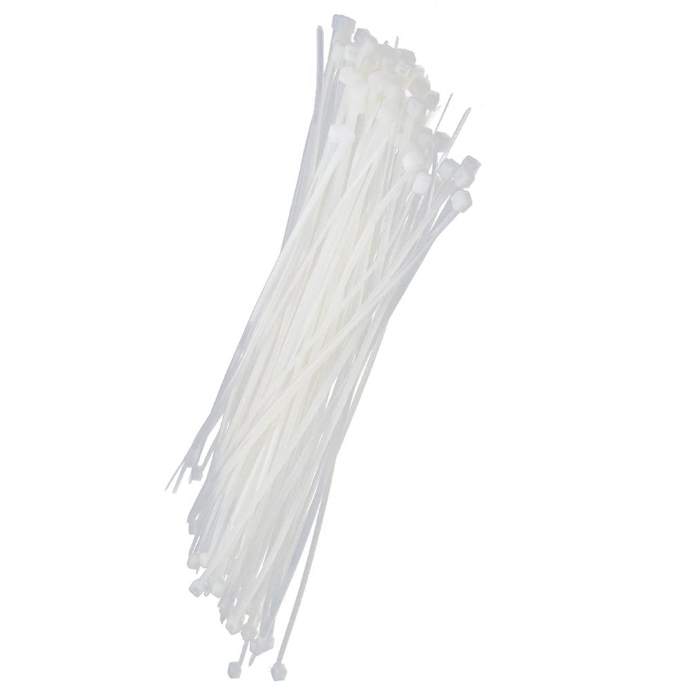 Yinpecly 150PCS Resistant Cable Zip Ties 7.87 x 0.08 inch(L x W) Tensile Strength Eco-Friendly Wire Tie White