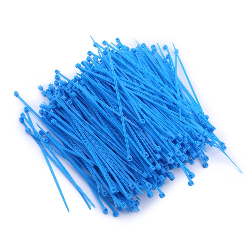 Yinpecly 500PCS Resistant Cable Zip Ties 4" Tensile Strength Eco-Friendly Wire Tie Blue