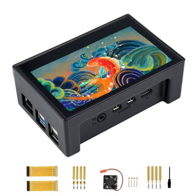 Waveshare 4.3 Inch Touch Screen DSI LCD with Case for Raspberry Pi 4B, 800480 Resolution Monitor IPS Capacitive Screen Support Raspbian/Ubuntu/Kali/Retropie/WIN10 IoT