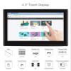 Waveshare 4.3 Inch Touch Screen DSI LCD with Case for Raspberry Pi 4B, 800480 Resolution Monitor IPS Capacitive Screen Support Raspbian/Ubuntu/Kali/Retropie/WIN10 IoT view 2
