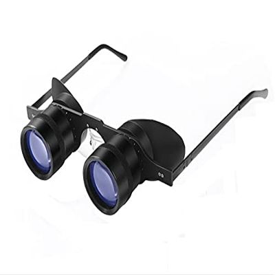 Hgfkt 10X Binoculars, Head-Mounted Glasses, Special Fishing, Watching Drama, Concert, Sports Events, Clear Fishing Artifact (Color : Blue)