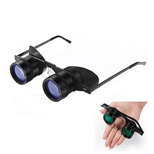 Hgfkt Head-wear Glasses-Style Special Fishing for Watching Drama Concerts Sports Events Binoculars for Clear and high-Powered high-Definition Fishing Artifacts (Color : Blue)