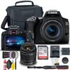 Canon EOS 250D / Rebel SL3 DSLR Camera with 18-55mm Lens + Creative Filter Set, EOS Camera Bag + Sandisk Ultra 64GB Card + 6AVE Electronics Cleaning Set, and More (International Model) (Renewed) view 1