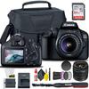 Canon EOS 4000D / Rebel T100 DSLR Camera with 18-55mm Lens + Creative Filter Set, EOS Camera Bag + Sandisk Ultra 64GB Card + 6AVE Electronics Cleaning Set, and More (International Model) view 1