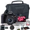 Canon EOS Rebel SL3 DSLR Camera with 18-55mm Lens (Black) + EOS Bag + Sandisk Ultra 64GB Card + Cleaning Set and More view 1