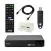 Sony BDP-BX370 Blu-ray Disc Player with Built-in Wi-Fi and HDMI Cable with Ultra USB Flash Drive 64GB view 1