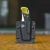 Clip & Carry Kydex Sheath for The Buck 110 & Buck 112 Pocket Knife - Made in USA - Belt Holster Case - Carbon Fiber Black view 4