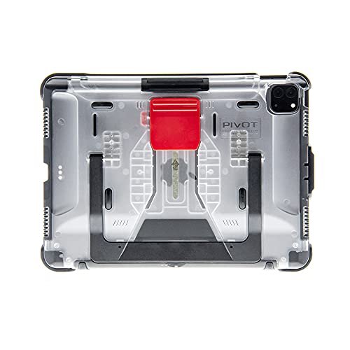 PIVOT A20A Atlas Robust Tablet Case - Fits iPad Air 4th gen & iPad Pro 11 in (1st - 3rd gen) - 360 Degree Protection - for Professional Pilots, General Aviation - Clear/RED