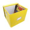 Snap-N-Store Vinyl Record Storage Box - 12" - 1 Pack- Crate Holds up to 75 Vinyl Albums - Yellow view 2