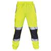 Maryia Mens Reflective Road Work Trousers Casual Premium Street Overalls Visibility Safety Rain Pants Green view 1