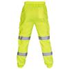 Maryia Mens Reflective Road Work Trousers Casual Premium Street Overalls Visibility Safety Rain Pants Green view 2