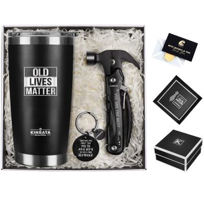 Birthday Gifts for Men-Christmas Best for Dad Retirement Old Lives Still Matter Gifts for Him Grandpa Uncle Unique Presents Ideas Tumbler Multitool