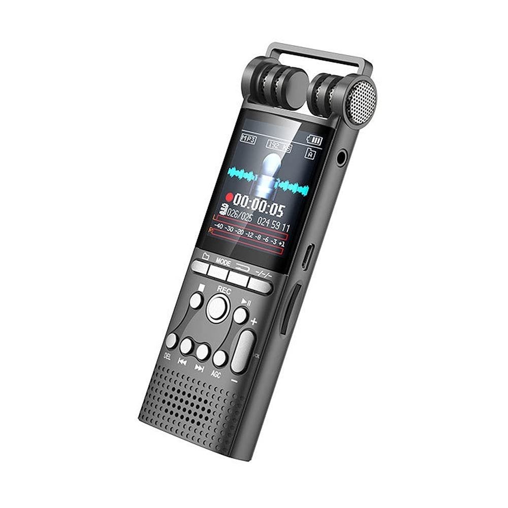 UOOD Digital Voice Recorder 16GB, Audio Voice Activated MP3 Player, Multi-Function Voice Recorder with Built-in Speaker, USB Pen Non-Stop 100hr Recording