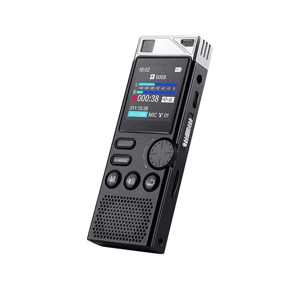 UOOD Digital Voice Recorder 8GB, USB Voice Activated Dictaphone, MP3 Player, Audio Recording Device, Built-in Microphone and Speaker for Lectures, Meetings