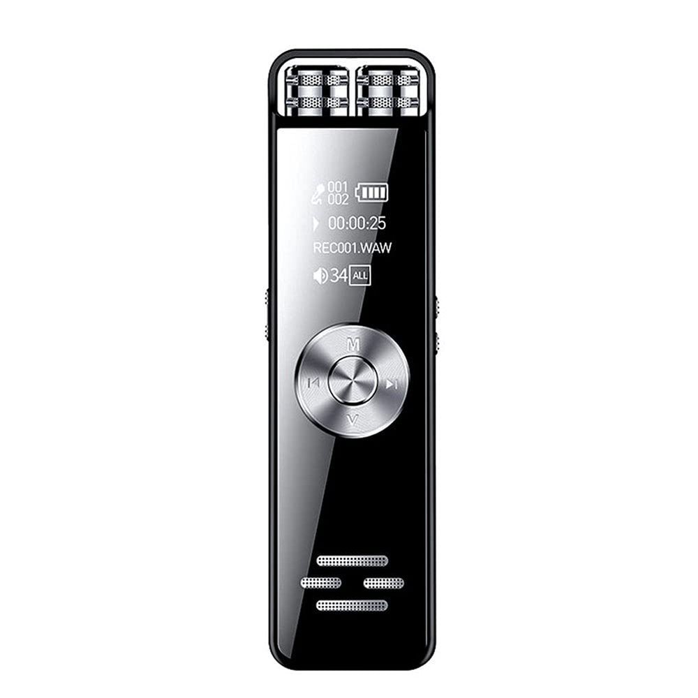 UOOD Digital Voice Recorder - 8GB Voice Activated Recorder with Playback USB Rechargeable, Noise Cancelling Audio Recorder for lectures, Microphone for HD Sound Recording Metal Casing Dictaphone