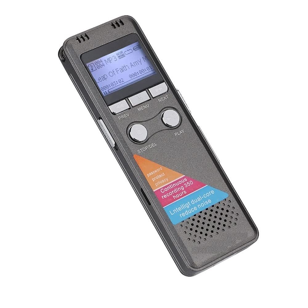 UOOD Mini USB Digital Voice Recorder Professional Audio Dictaphone MP3 Voice Recorder, Built-in USB, 8 GB Memory, 350 Hours Recording