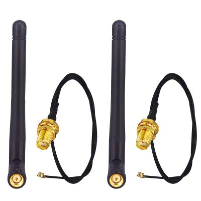 Kaunosta WiFi 6/5G Router Antenna Replacement Upgrade Kit, 2 x 5G Antenna 3dbi SMA Male Antenna + 2 x 50CM IPX1.13 to SMA Female Pigtail Cable, Boost 5G Signal for Routers, Gateways