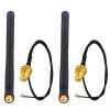 Kaunosta WiFi 6/5G Router Antenna Replacement Upgrade Kit, 2 x 5G Antenna 3dbi SMA Male Antenna + 2 x 50CM IPX1.13 to SMA Female Pigtail Cable, Boost 5G Signal for Routers, Gateways view 1