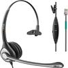 Wantek Telephone Headset Corded RJ9 Headphone with Mic & Noise Cancelling Phone Headsets Compatible with Plantronics Polycom VVX310 410 Yealink S12 Avaya 1408 1416, Landline Phone Headset view 1