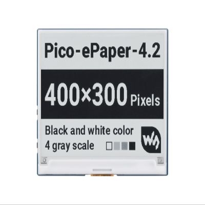 Waveshare 4.2inch E-Paper E-Ink Display Module for Raspberry Pi Pico 400300 Pixels Black/White with SPI Interface