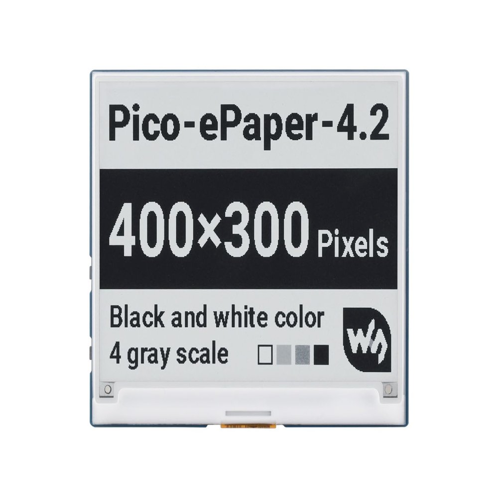 Waveshare 4.2inch E-Paper E-Ink Display Module for Raspberry Pi Pico 400300 Pixels Black/White with SPI Interface