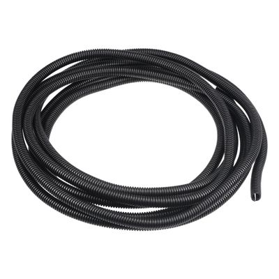 uxcell 5 M 9x12mm PP Split Corrugated Conduit Tube for Garden, Office Black