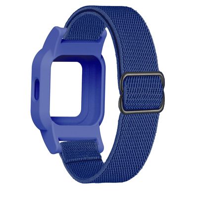 C2D JOY Stretchy Loop Nylon Strap Compatible with Garmin vivofit Jr 3 Bands Watch Adjustable Elastic Sport Wristband - Midnight Blue