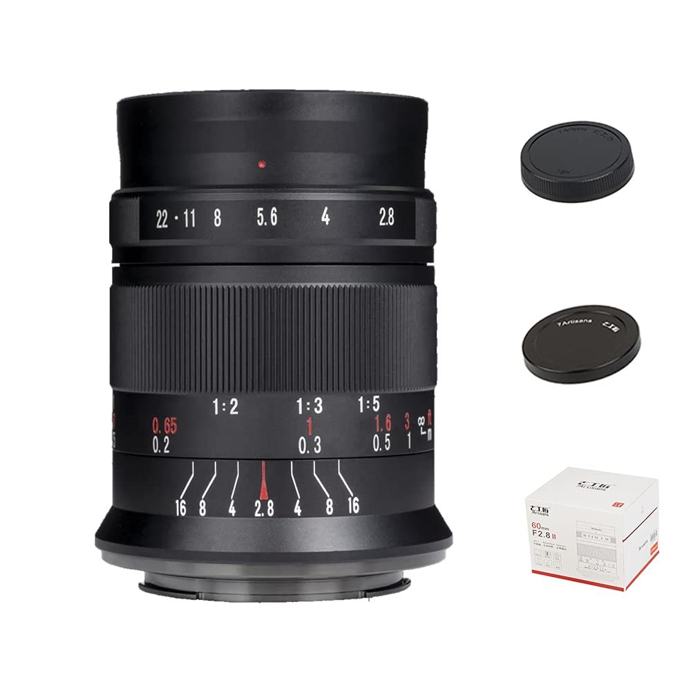 7artisans 60mm F2.8 II Macro Lens APS-C Manual Fixed Camera Lens for Fuji X-Mount Cameras