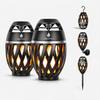 ANERIMST for Dad, Outdoor Bluetooth Speakers with LED Torch Light Wireless & Waterproof Speaker for Garden, Patio, 360 Sound, 24-Hour Playtime for Men, 2 Pack (Black) view 1
