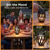 ANERIMST for Dad, Outdoor Bluetooth Speakers with LED Torch Light Wireless & Waterproof Speaker for Garden, Patio, 360 Sound, 24-Hour Playtime for Men, 2 Pack (Black) view 3
