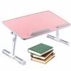 HGTRH Portable Adjustable Laptop Bed Desk Stand Tray Table Wood, Lap Desk for Laptop and Writing with Folding Leg Multifunctional with Internal USB Cooling Fan for Reading Working on Bed view 1