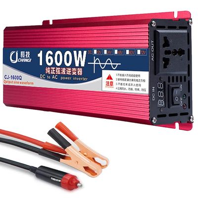 ZWJABYY 1600W/2200W Pure Sine Wave Inverter,Dc 12V/24V to Ac 110V/220V Power Inverter Power Bank with Ac Outlet LCD Digital Display Power Converter Car Inverter for Travel/Camping,1600W-24Vto110V