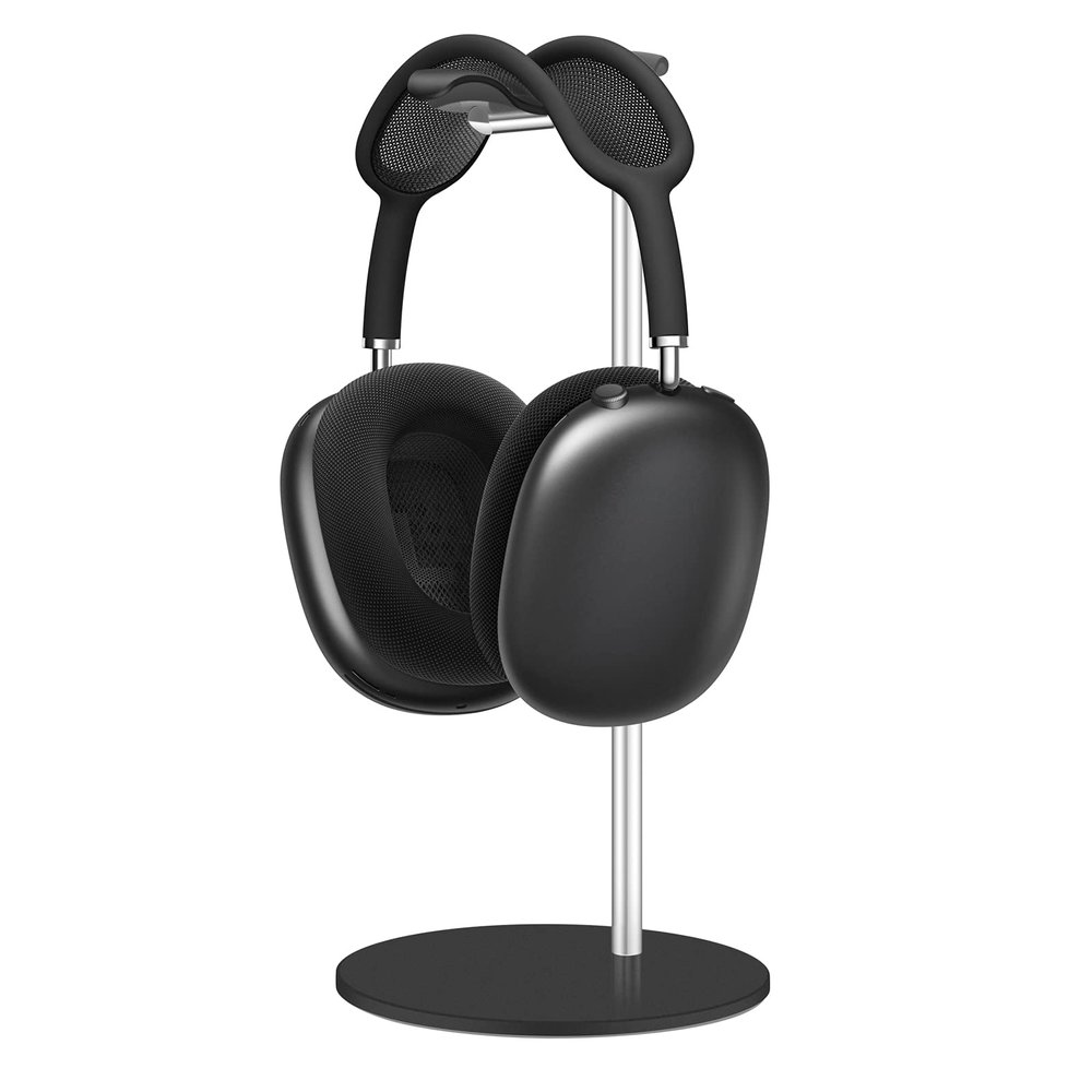 Headphone Stand Aluminum, Headset Holder with Solid Base for Desk, Compatible with AirPods Max, Beats, Bose, B&O, Sony, Sennheiser, etc (Black)