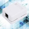 Junction Boxes, 2Pcs RJ45 Surface Mount Box Cat6 Single-Port Desktop Information Network Junction Boxes view 3