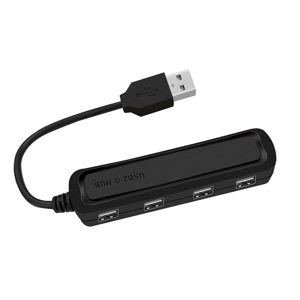 USB Hub Extensions,4 Port USB 2.0 Hub,USB Adapter Station,Ultra Slim Portable Data Hub Compatible with Any USB 2.0 Capable Computer