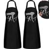 Coume 2 Pcs Hair Stylist Apron Hairstylist Salon Apron with Rhinestone Tools 3 Pockets Waterproof Hairdresser Barber(White,Large) view 1