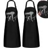 Coume 2 Pcs Hair Stylist Apron Hairstylist Salon Apron with Rhinestone Tools 3 Pockets Waterproof Hairdresser Barber(White,Large) view 2