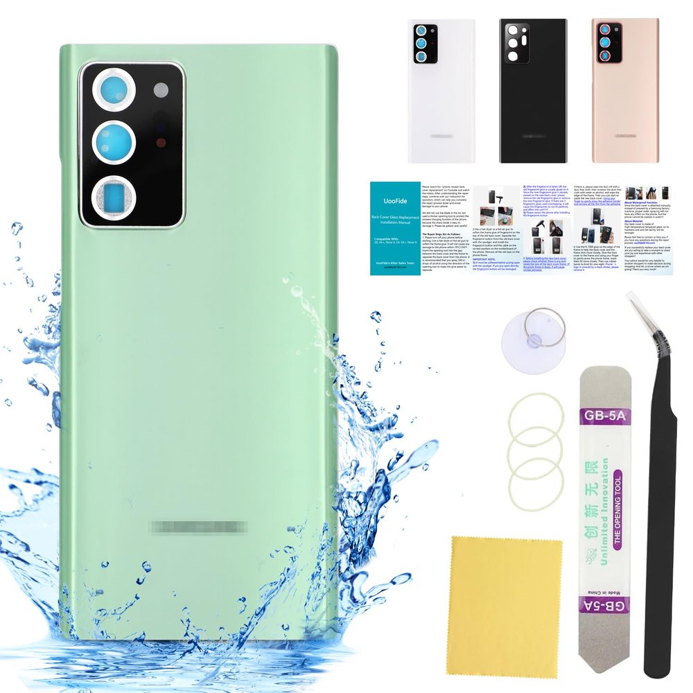 UooFide Compatible for Samsung Galaxy Note 20 Ultra Back Cover Glass Case Replacement 6.9-Inches SM-N986U All Carriers with Installation Manual + Repair Tool Kit (Mystic Green)