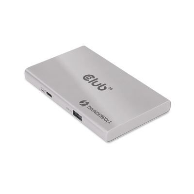 Club 3D CSV-1580 Smart Power Portable 5-1 Thunderbolt 4 Hub, Max 60W Charging for Laptop, 8K @30Hz or Dual 4K@60Hz Display
