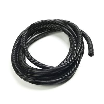 Aicosineg 16.4ft 7/9 Inch Non-Split Wire Loom Tubing Corrugated Tube Polyethylene Hose Cover for Home Outdoor Automotive Marine Wire Harness Wrap Cover Sleeve Conduit-Black (1PCS)