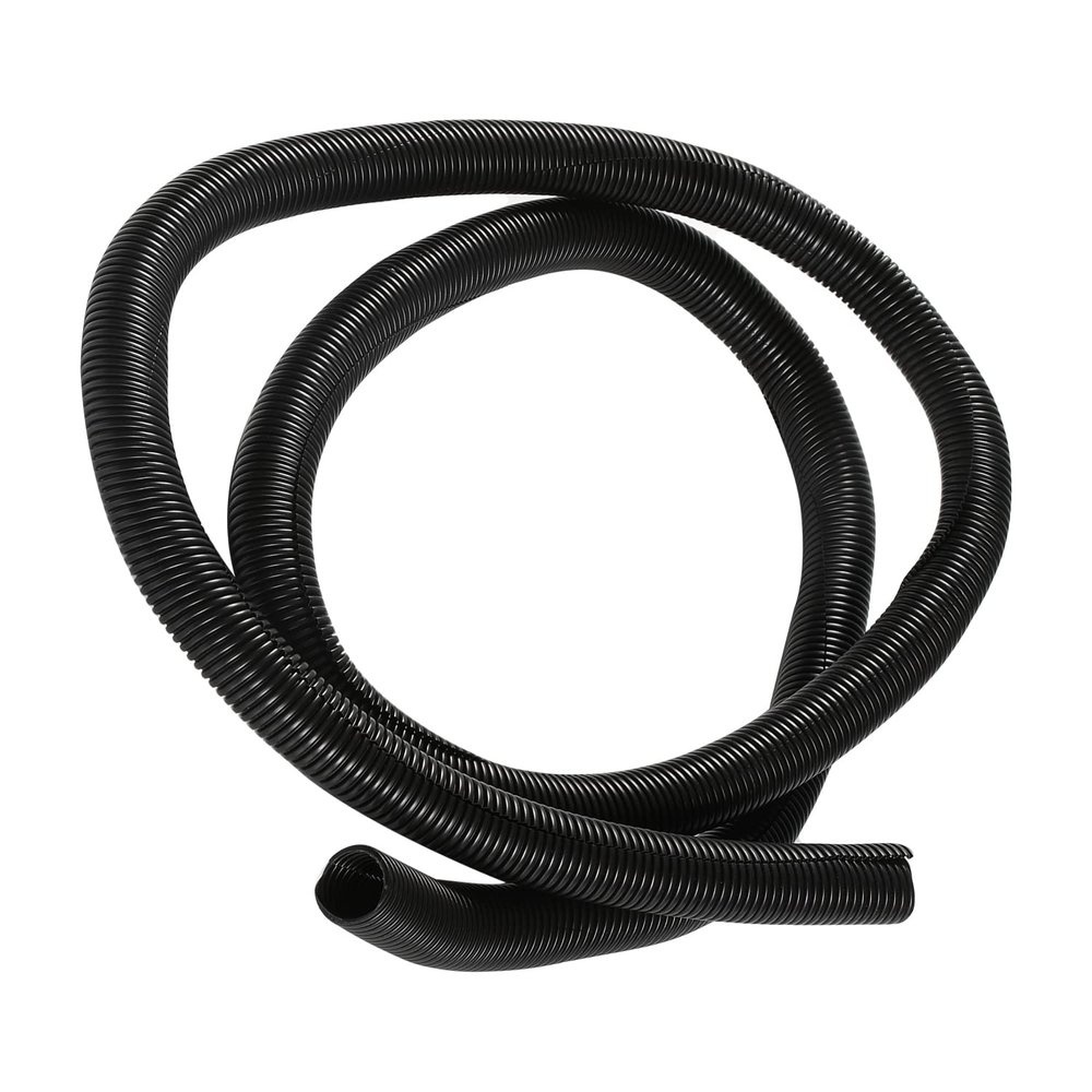 Aicosineg Cable Sleeves 6.56 ft 7/9 Inch Electrical Conduits Split Wire Loom Tubing Corrugated Tube Polyethylene Hose Cover for Home Outdoor Automotive Marine Wire Harness Wrap Black 1 PCS