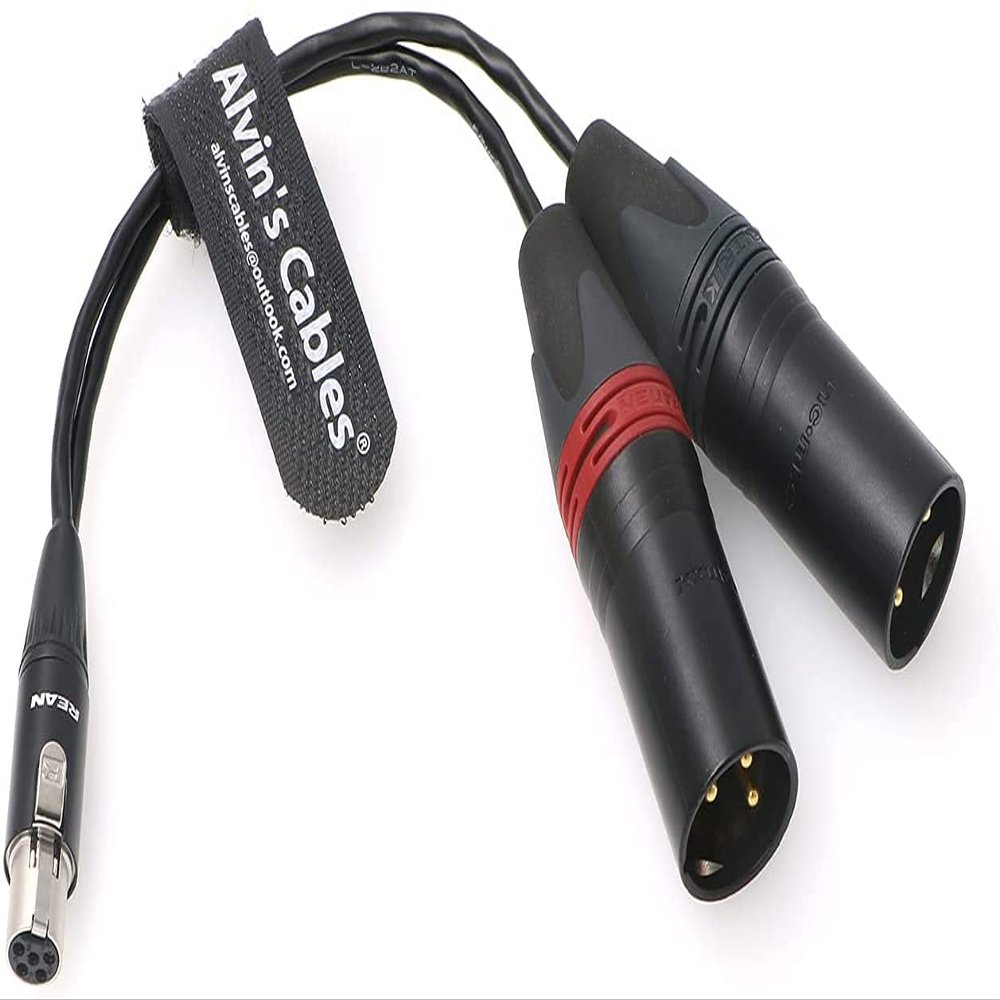 Alvin's Cables Ta5f to Dual XLR 3-Pin Male Audio-Cable for Sony-FS700 from Lectrosonics-DCHR-Receiver