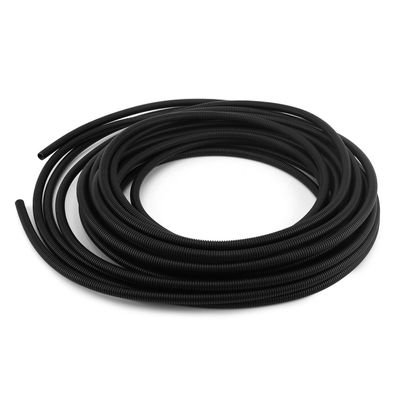 Aicosineg Cable Sleeves 65.62ft 2/5 Inch Electrical Conduits Non-Split Wire Loom Tubing Corrugated Tube Polyethylene Hose Cover for Home Outdoor Automotive Marine Wire Harness Wrap Black 1 PCS