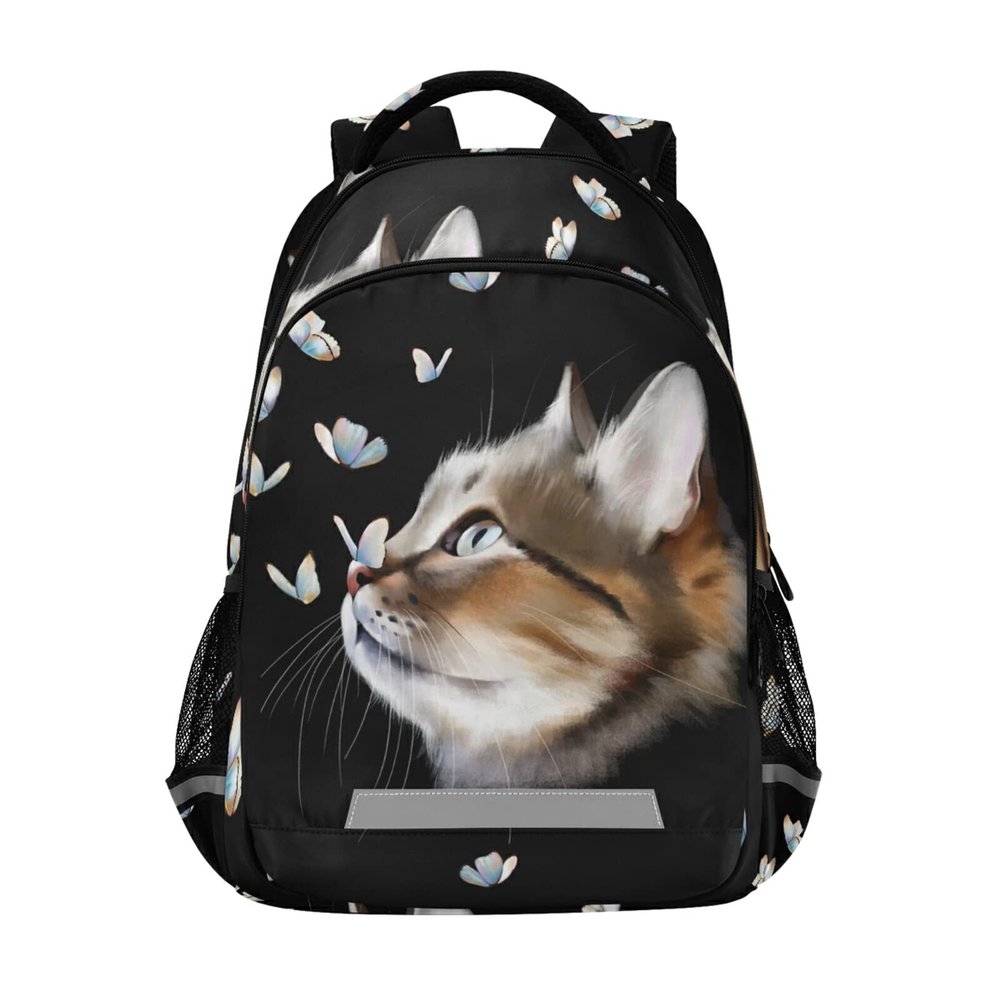 ALAZA Cute Cat Kitten with Butterfly Backpacks Travel Laptop Daypack School Book Bag for Men Women