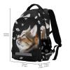 ALAZA Cute Cat Kitten with Butterfly Backpacks Travel Laptop Daypack School Book Bag for Men Women view 3