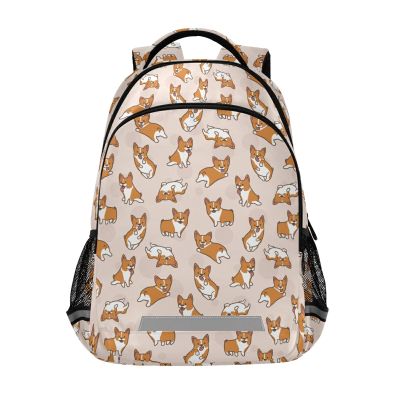 ALAZA Cute Little Corgi Dogs Backpacks Travel Laptop Daypack School Book Bag for Men Women Teens Kids one-size