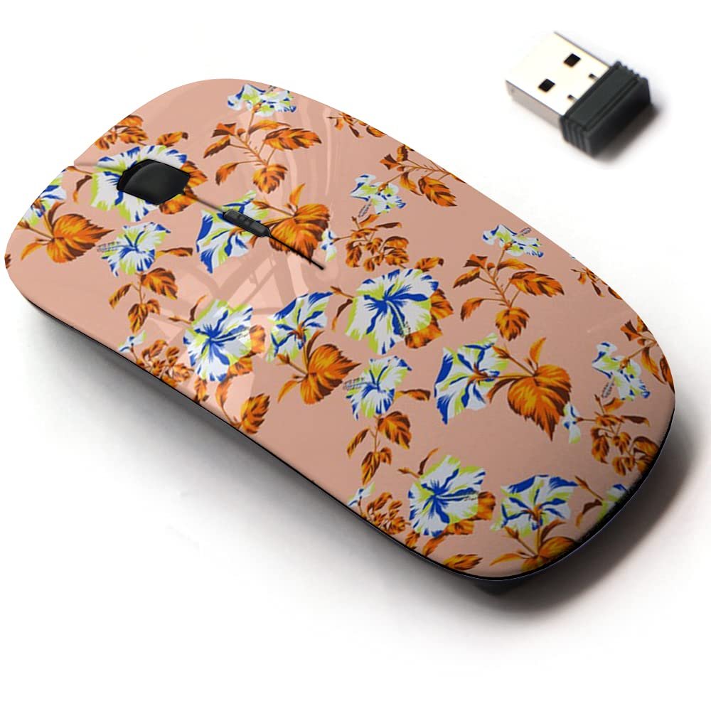 2.4G Wireless Mouse with Cute Pattern Design for All Laptops and Desktops with Nano Receiver - Beautiful Botanical Floral