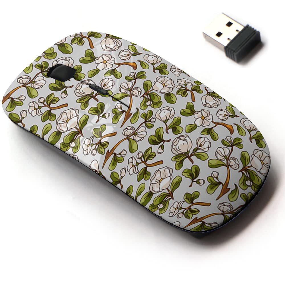 2.4G Wireless Mouse with Cute Pattern Design for All Laptops and Desktops with Nano Receiver - Blossom Beautiful