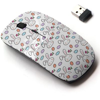 2.4G Wireless Mouse with Cute Pattern Design for All Laptops and Desktops with Nano Receiver - Cute Rabbit icon