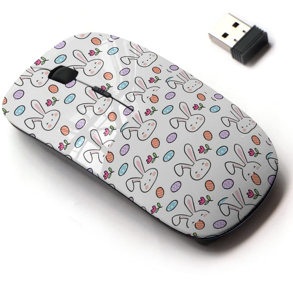 2.4G Wireless Mouse with Cute Pattern Design for All Laptops and Desktops with Nano Receiver - Cute Rabbit icon